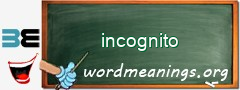 WordMeaning blackboard for incognito